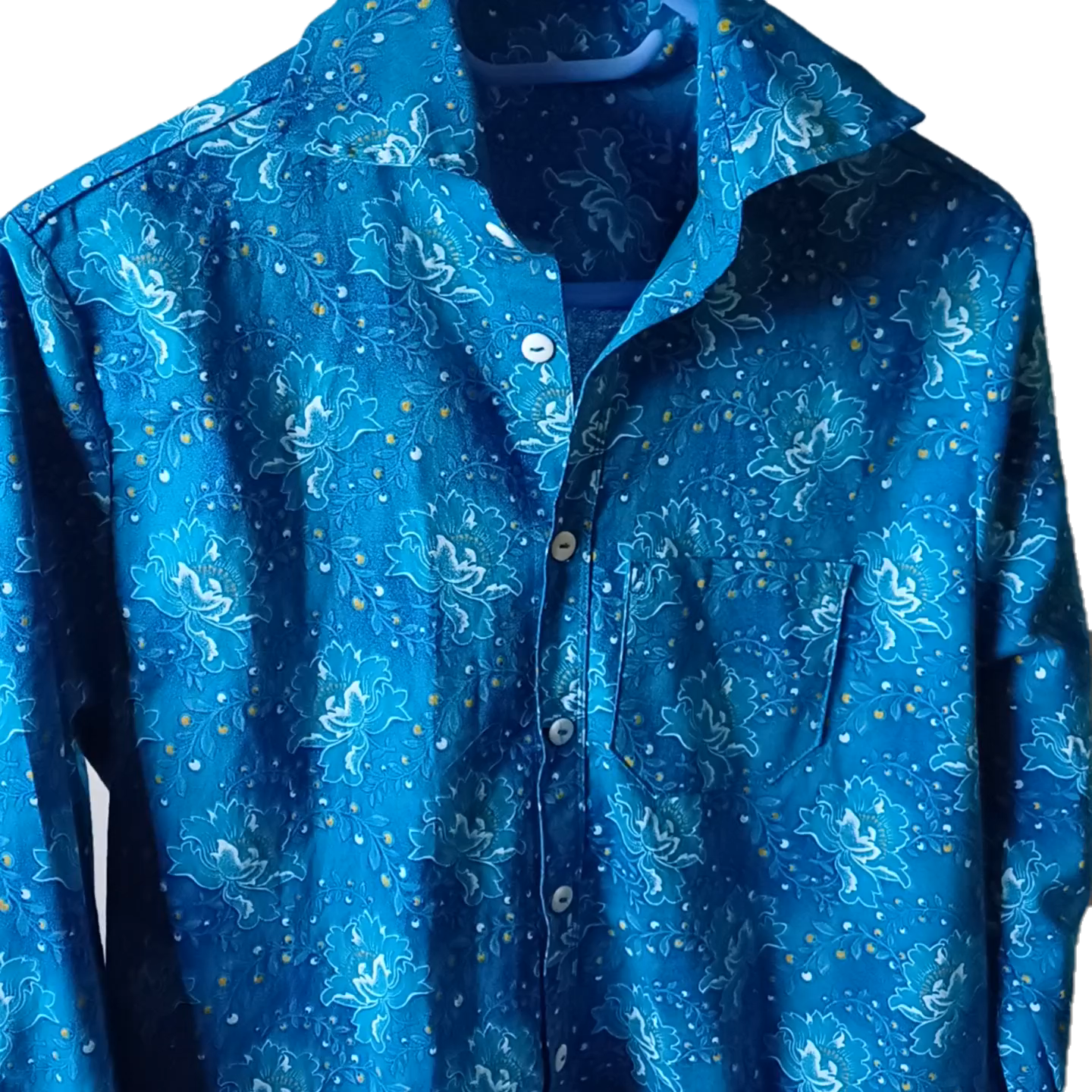 Long Sleeve Button Shirt in Shweshwe - Women