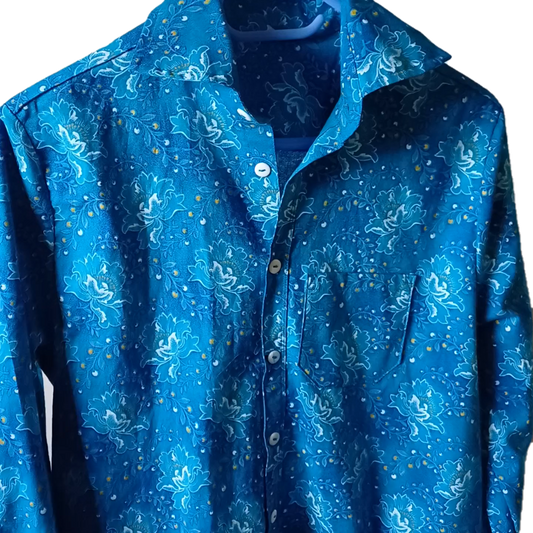 Long Sleeve  Button Shirt in Shweshwe - Women