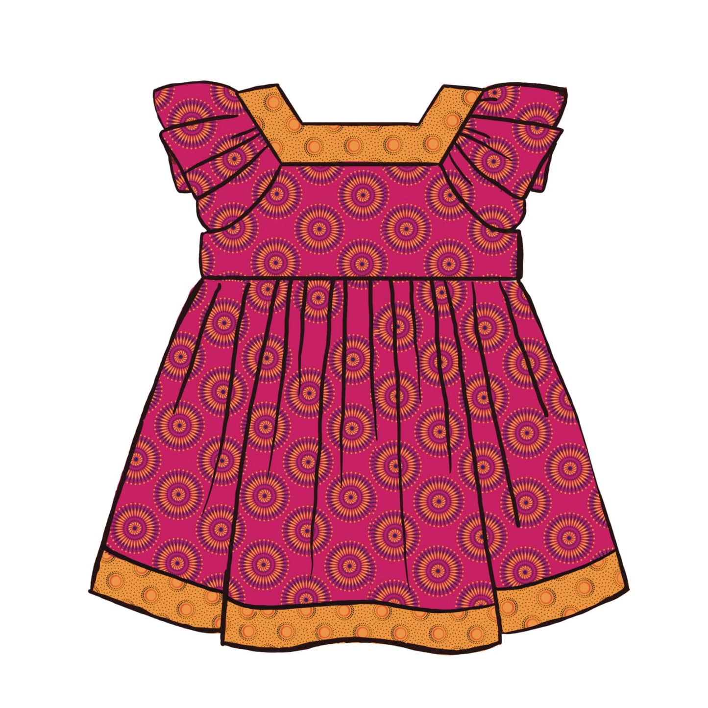 Amelia Dress in Shweshwe