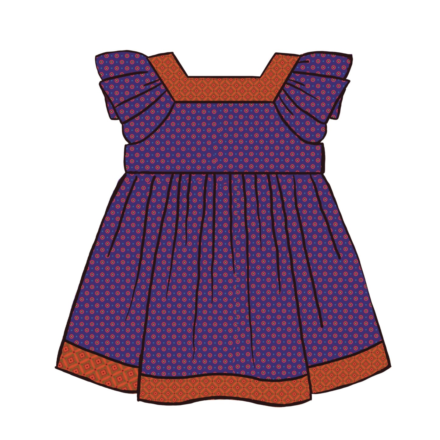 Amelia Dress in Shweshwe