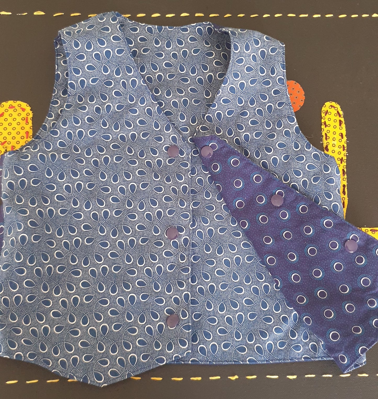 Shweshwe Double-sided Vests