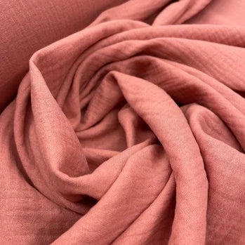 Muslin dress with balloon sleeves