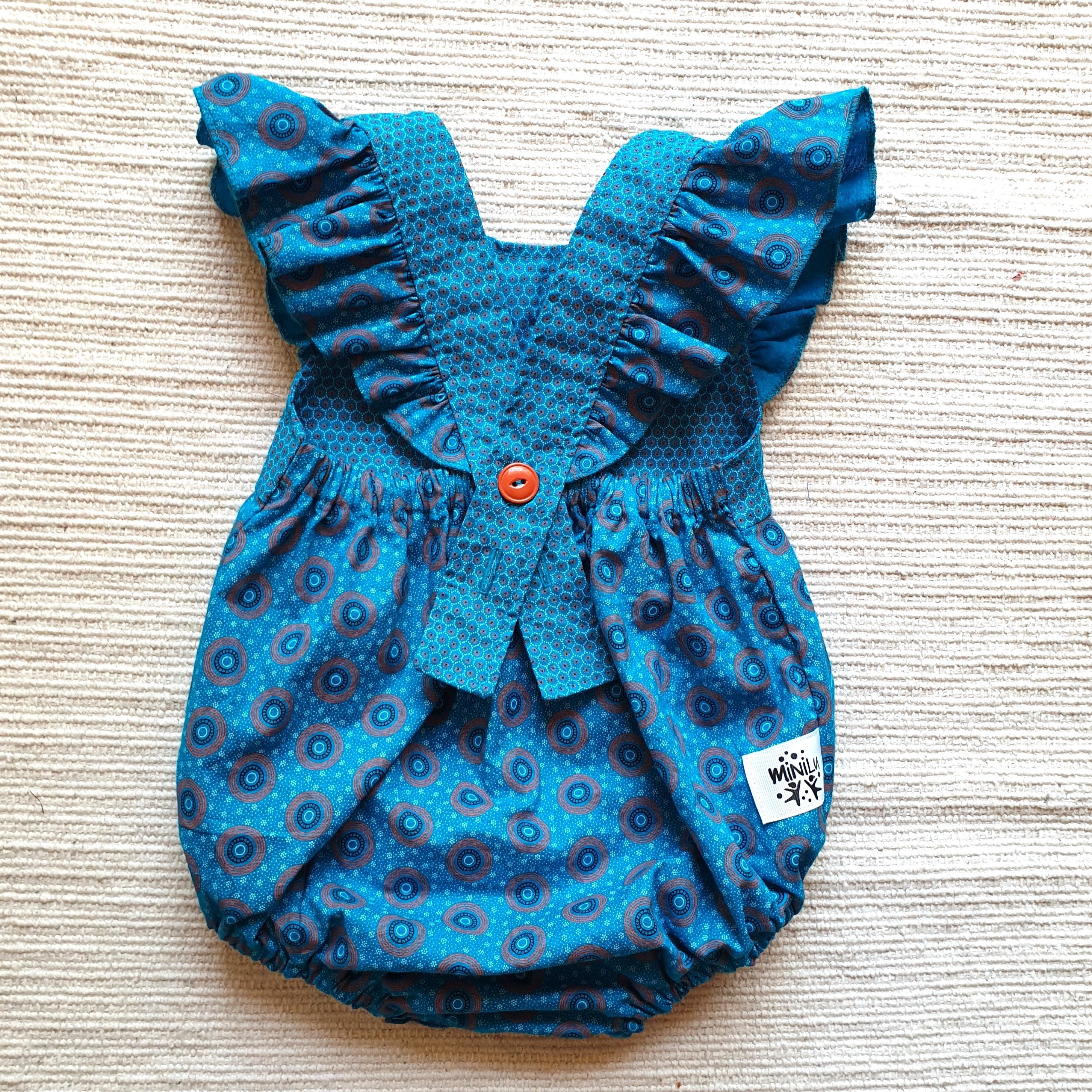 Baby Bummies Rompers Shweshwe Bummies, Rompers and Overalls – MiNiLu Kids