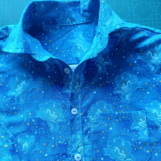 Long Sleeve  Button Shirt in Shweshwe - Women
