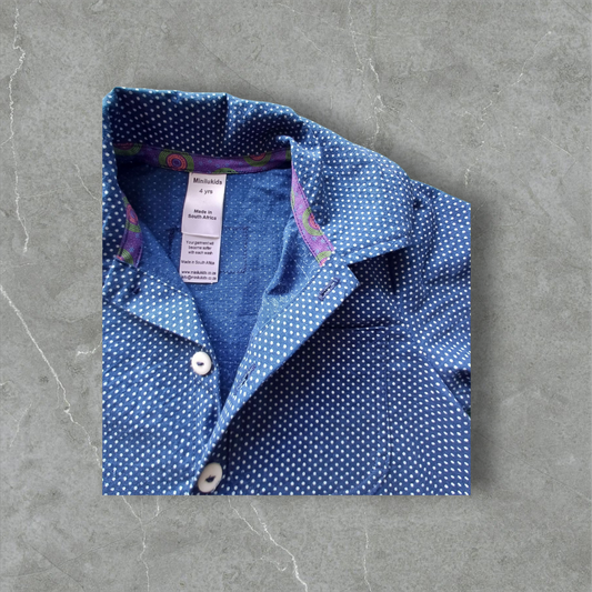 Shweshwe Boys' Shirt (S/sleeve)