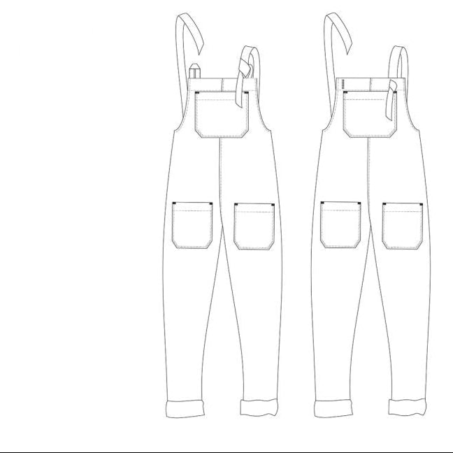 Shweshwe Heyday Dungarees with a curvy fit (for women)