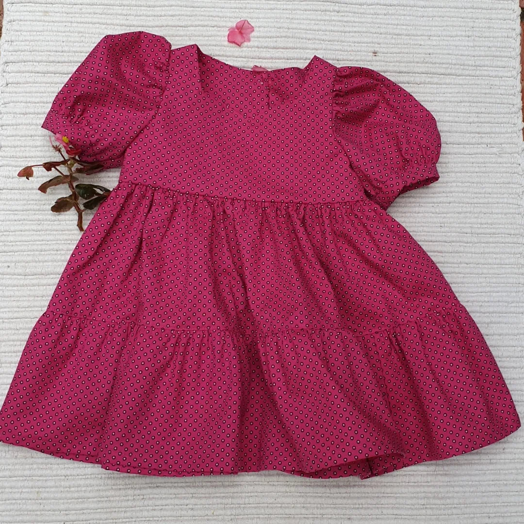 Dress with Oversized Puff Sleeves