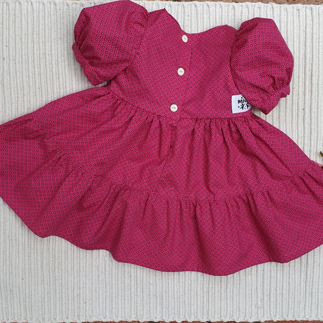 Dress with Oversized Puff Sleeves