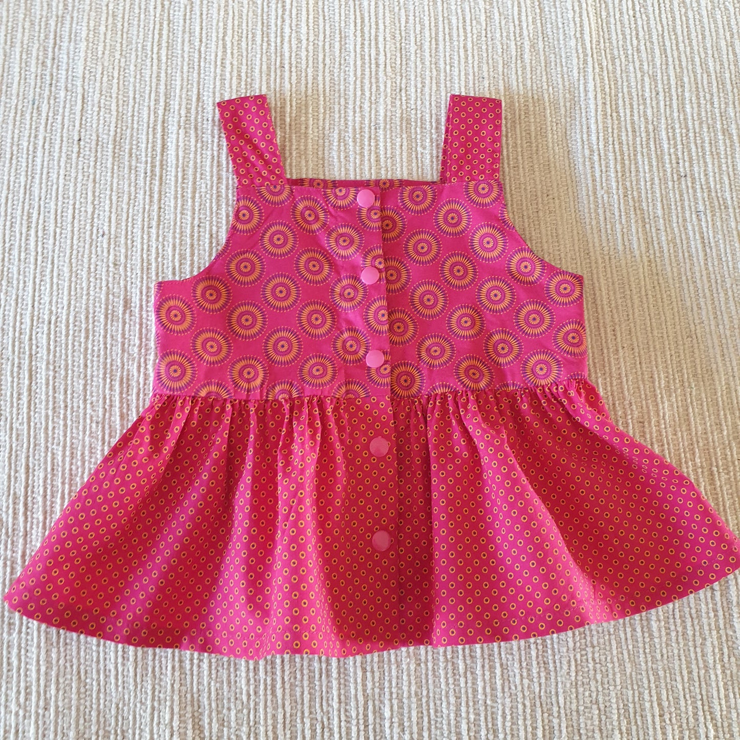 Shweshwe Top with peplum skirt
